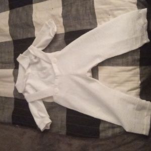 White boys christening outfit two-piece size 7 to 9